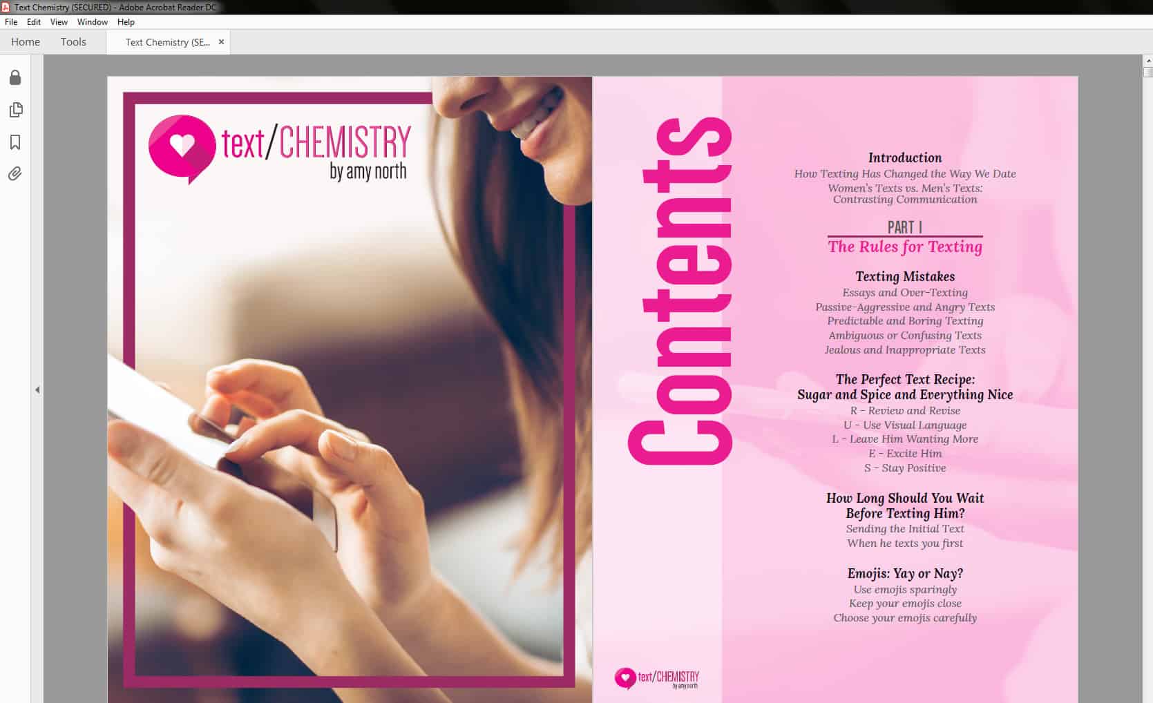 Text Chemistry - Table of Contents (1/2)