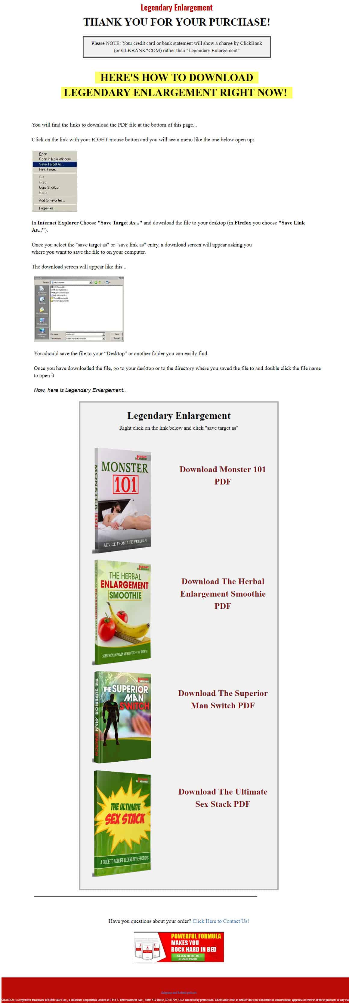 Legendary Enlargement Download Page