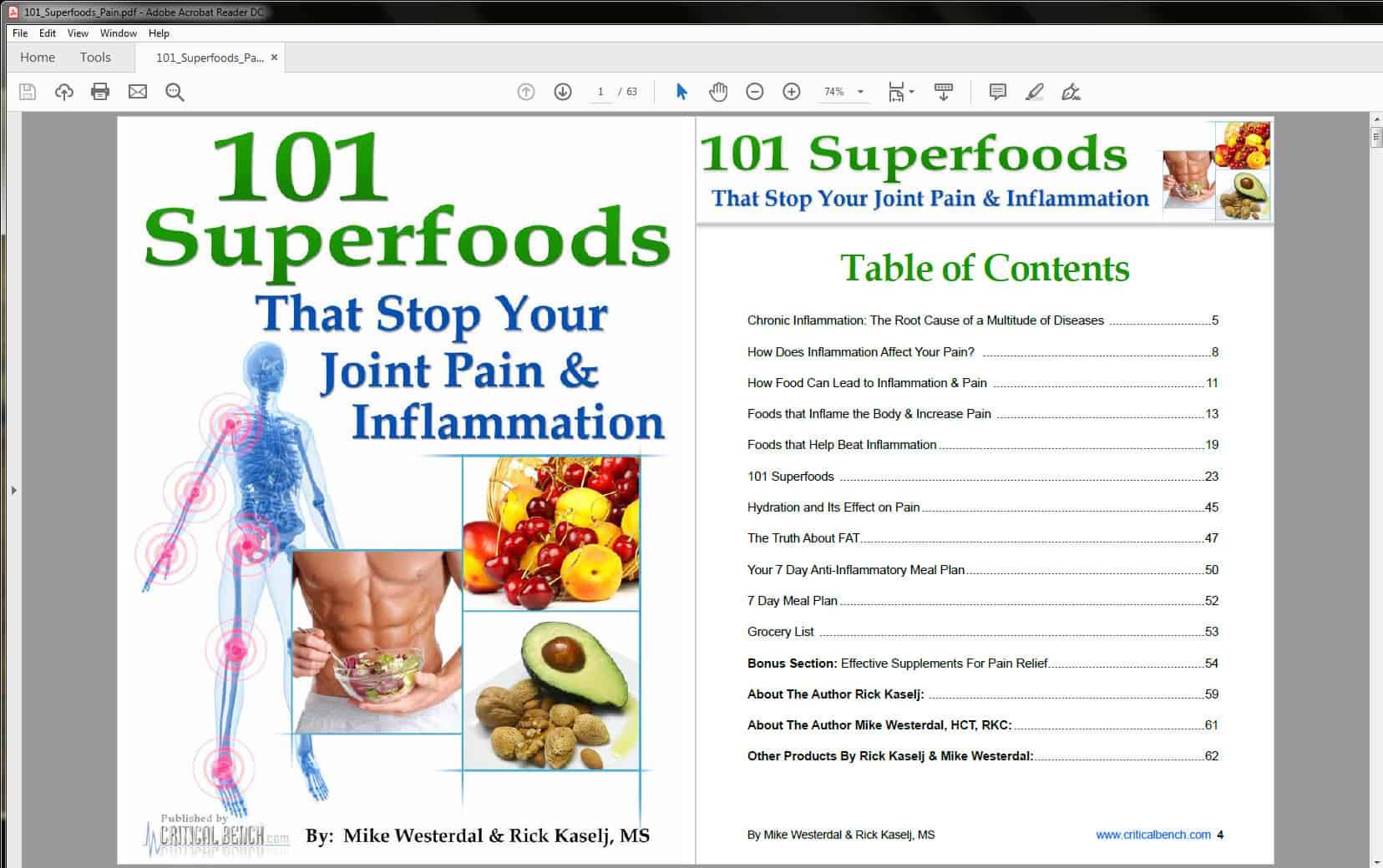 101 Superfoods that Stop Your Joint Pain & Inflammation Table of Contents